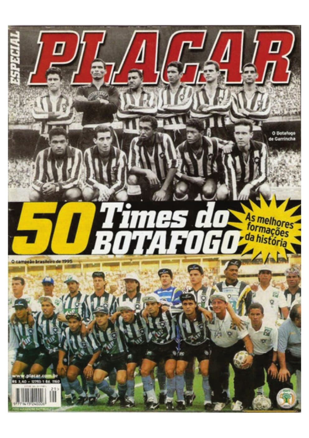 Capa da edição 2000-EDIÇÃO 50 Times do Botafogo - Ed. 1160 da revista PLACAR