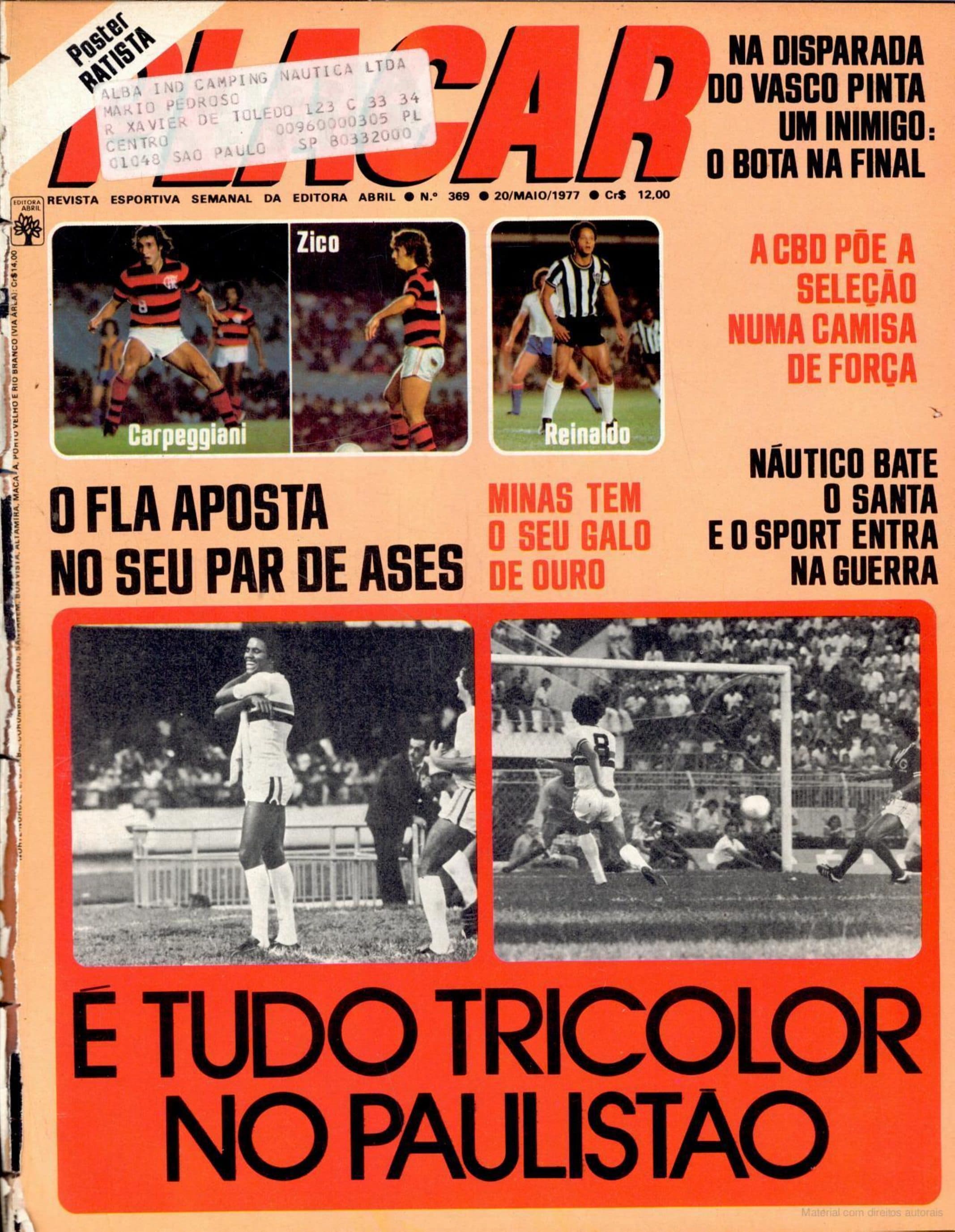 Capa da edição É tudo tricolor no Paulistão da revista PLACAR
