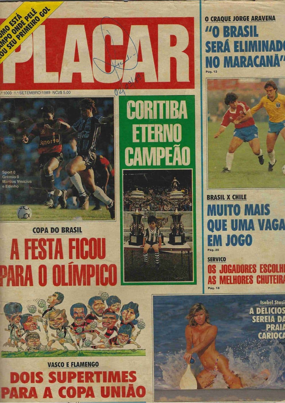 Capa da edição Nº 1003 da revista PLACAR