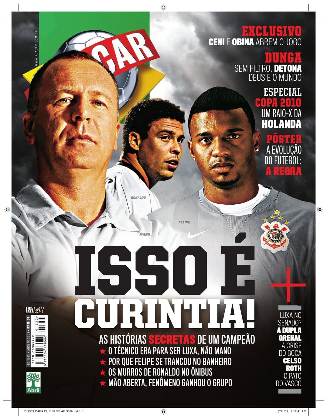 Capa da edição Nº 1333 da revista PLACAR