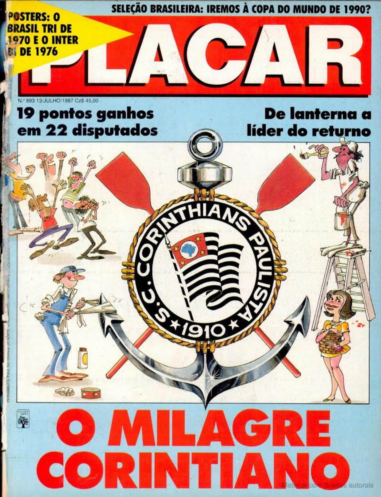 Capa da edição O Milagre Corintiano da revista PLACAR