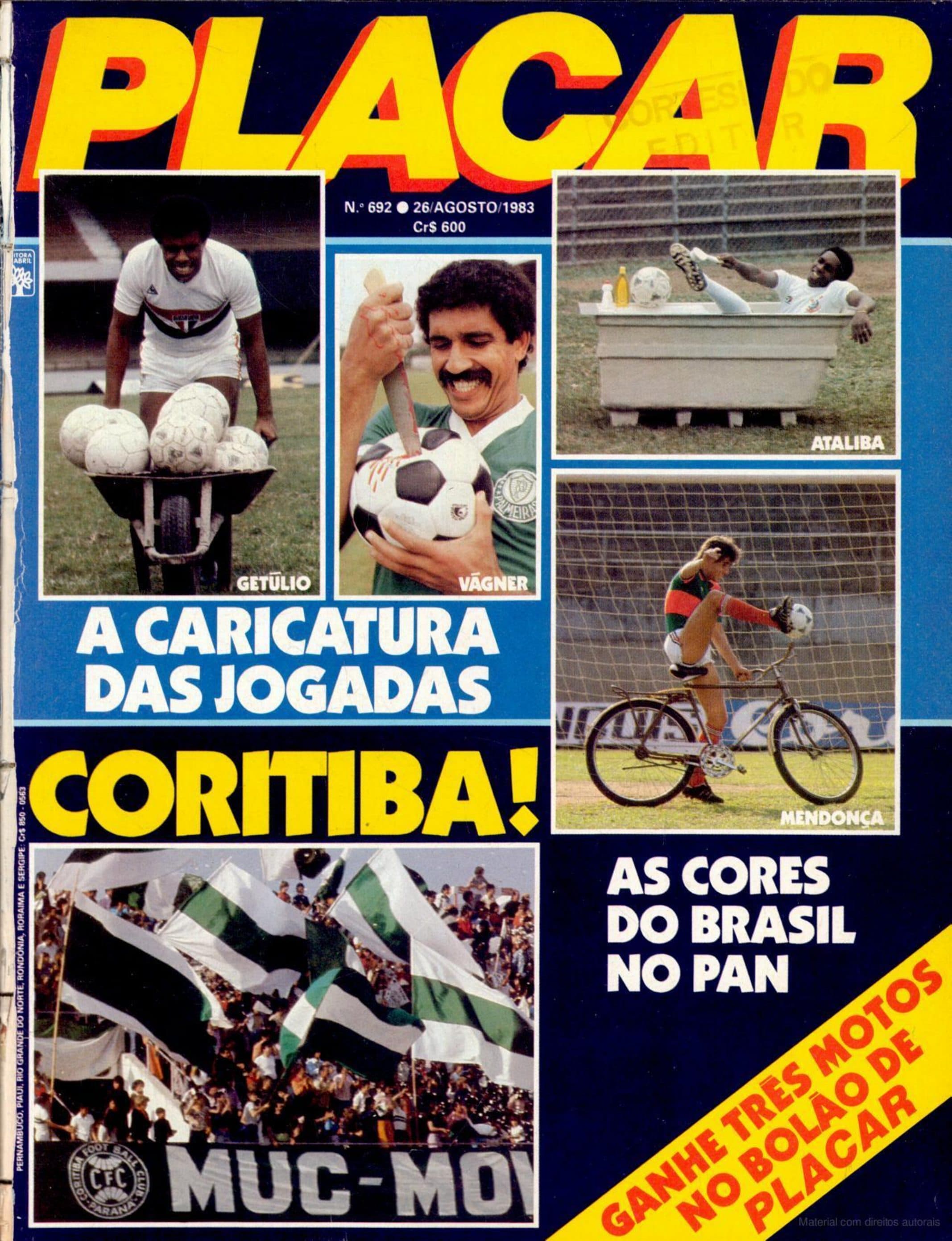 Capa da edição A Caricatura das Jogadas da revista PLACAR