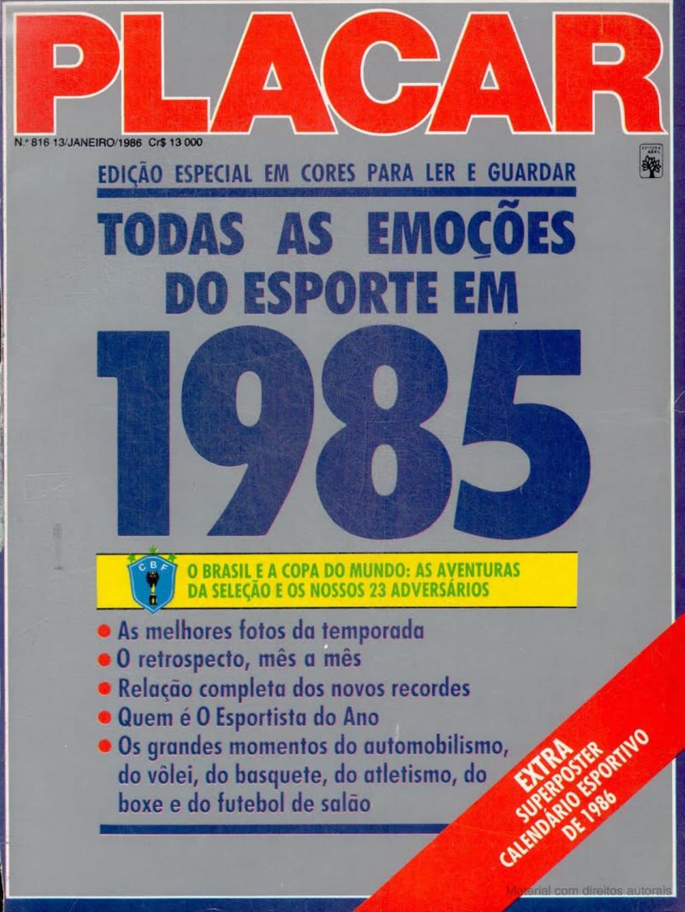 Capa da edição RETROSPECTIVA da revista PLACAR