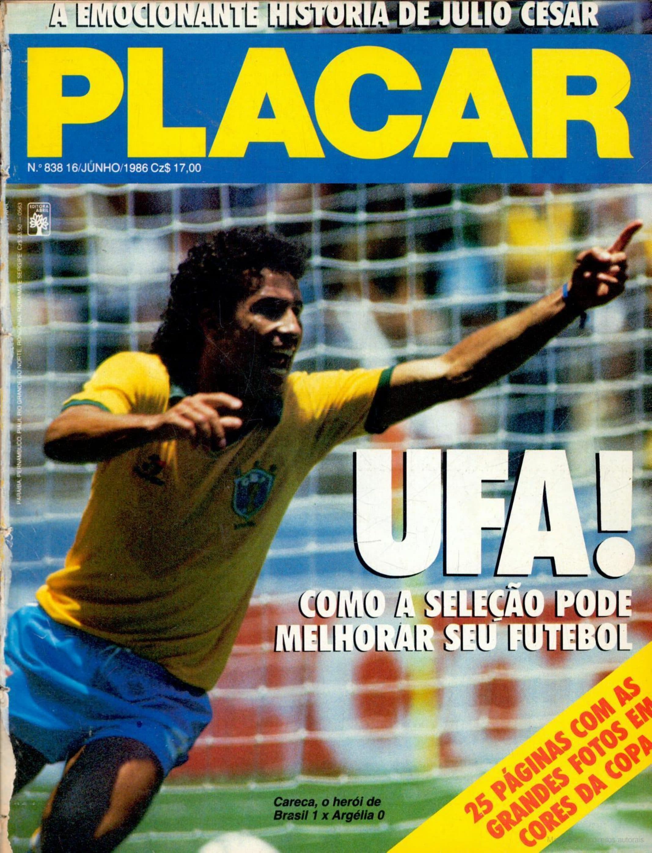 Capa da edição COPA 86 da revista PLACAR