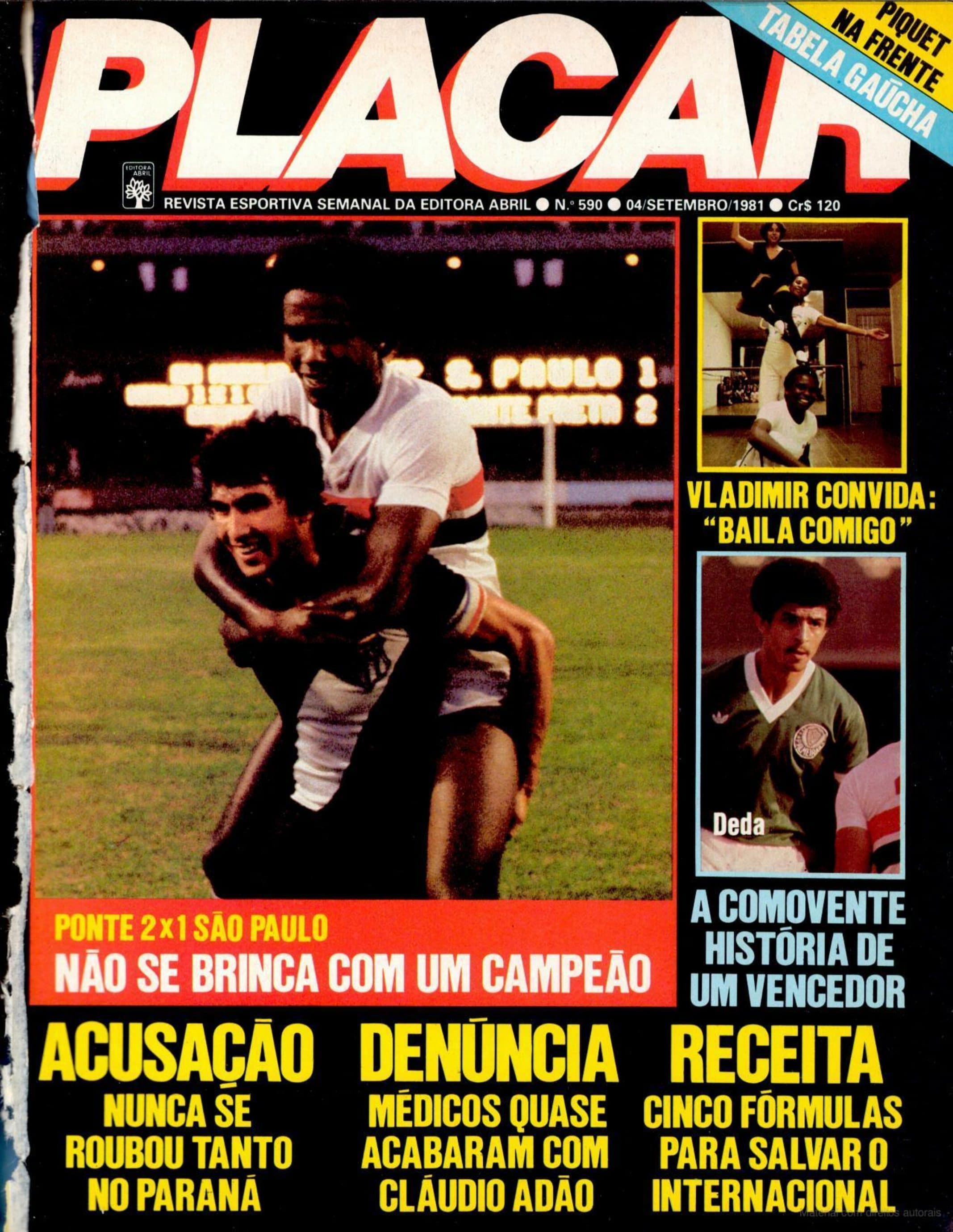 Capa da edição Ponte 2x1 São Paulo: não se brinca com um campeão da revista PLACAR