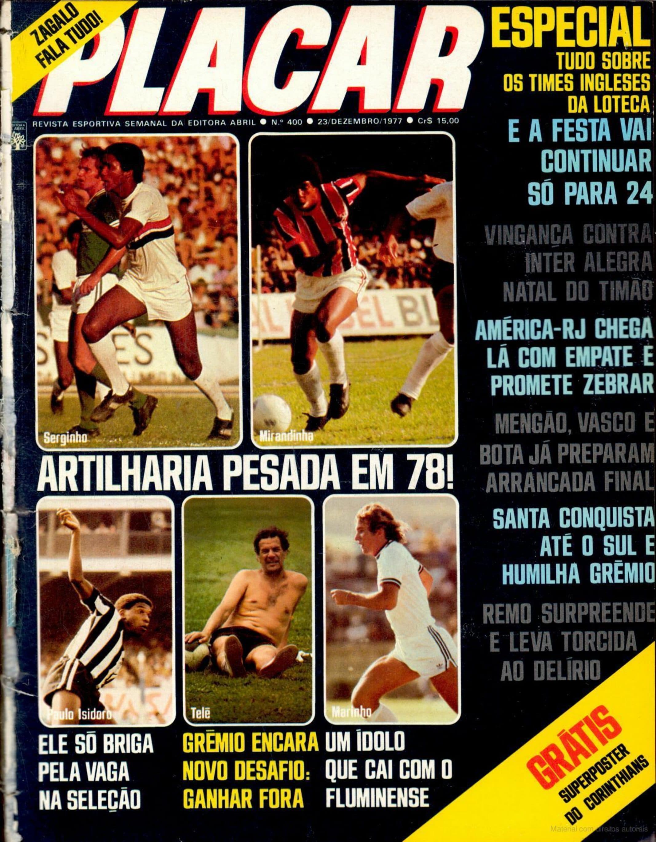 Capa da edição Artilharia Pesada Em 78! da revista PLACAR