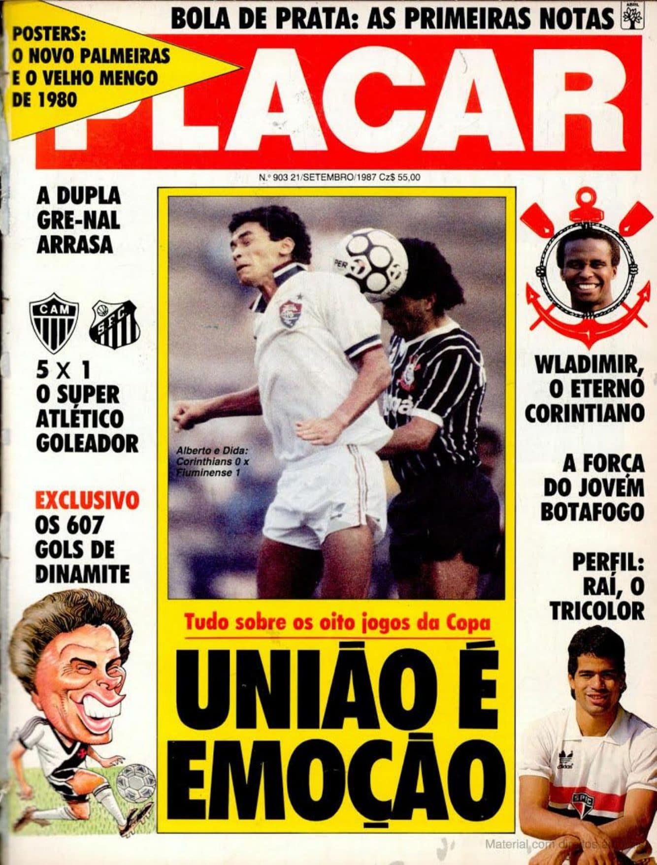 Capa da edição UNIÃO É EMOÇÃO da revista PLACAR
