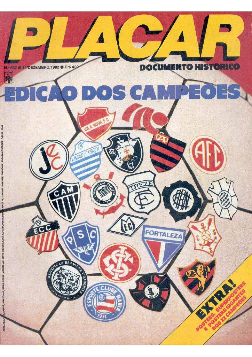 Capa da edição CAMPEÕES da revista PLACAR