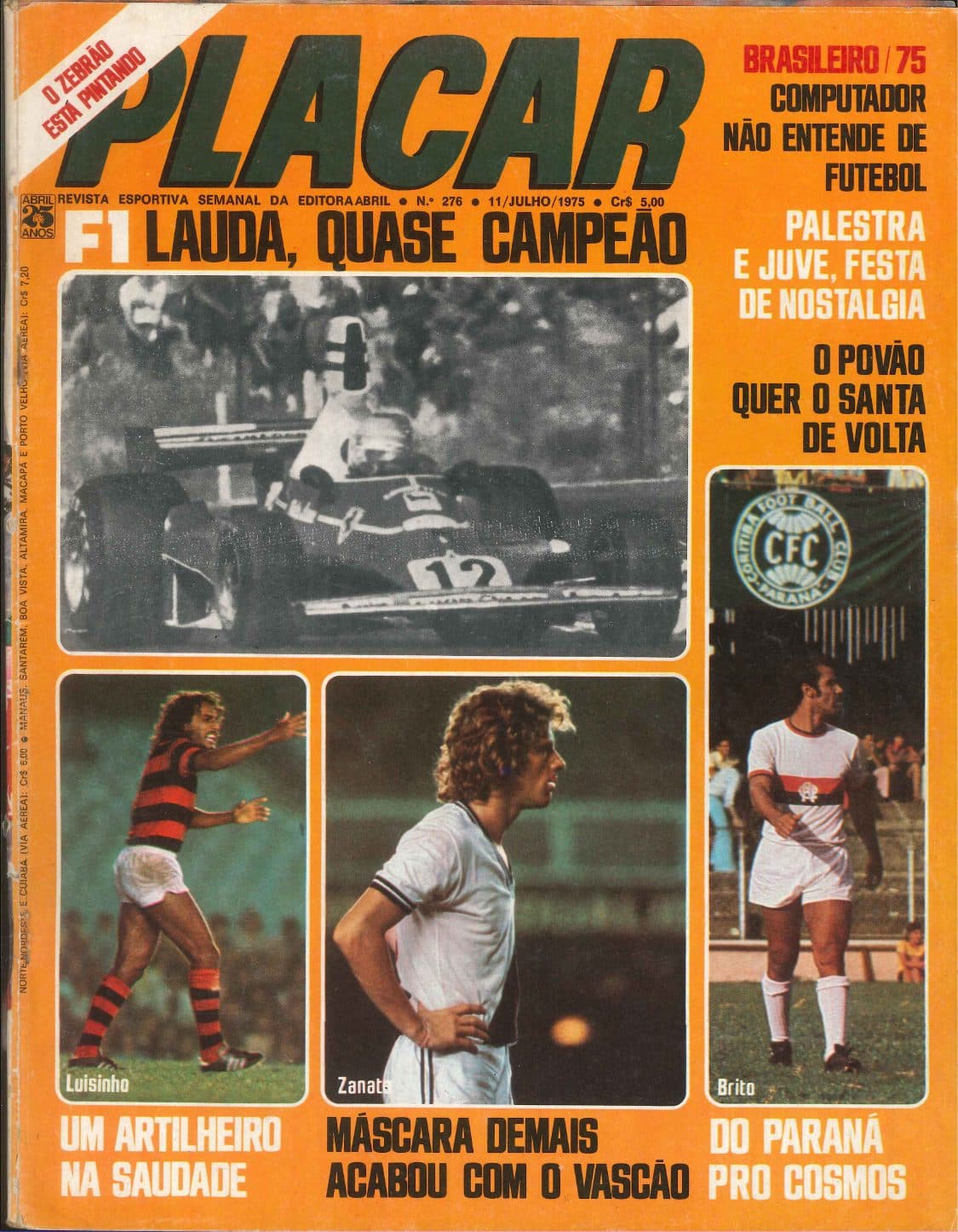Capa da edição O zebrão está pintando da revista PLACAR