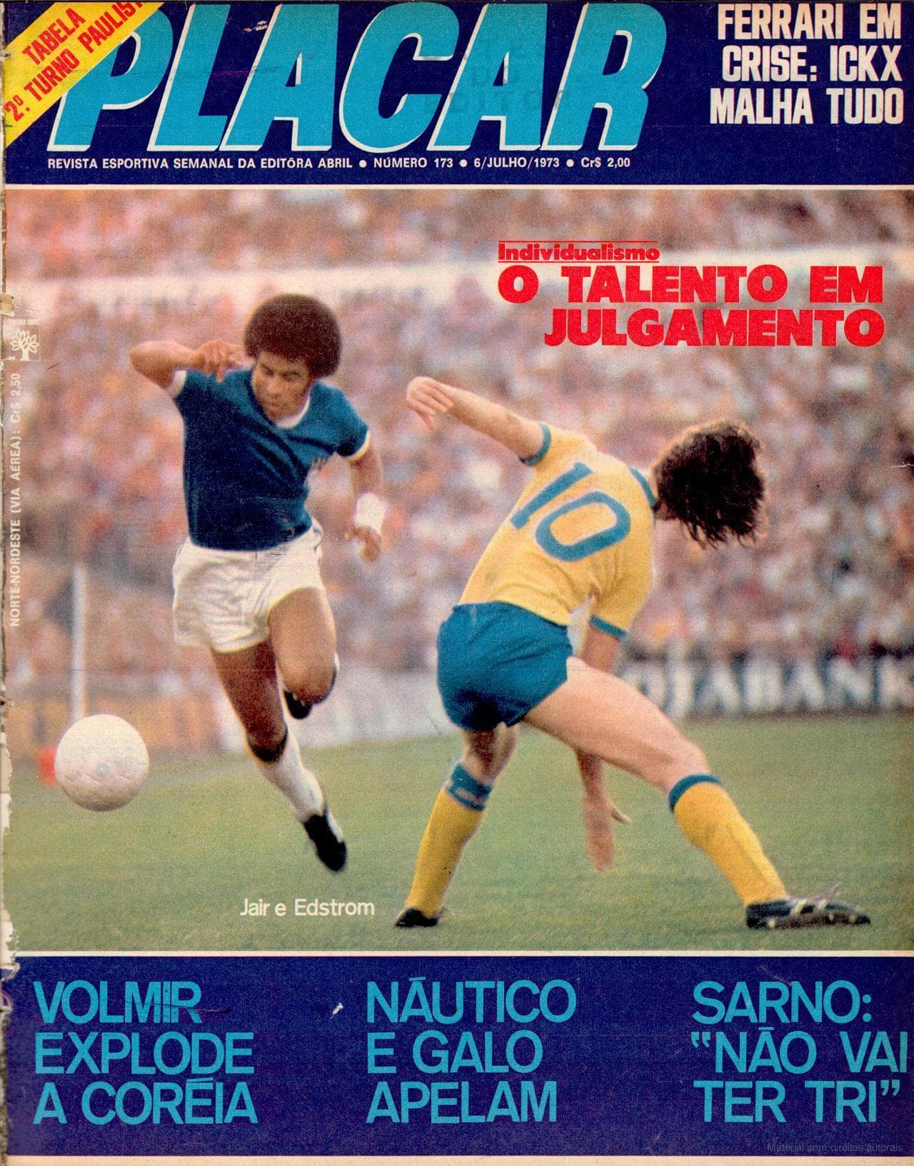 Capa da edição Individualismo: O Talento em Julgamento da revista PLACAR