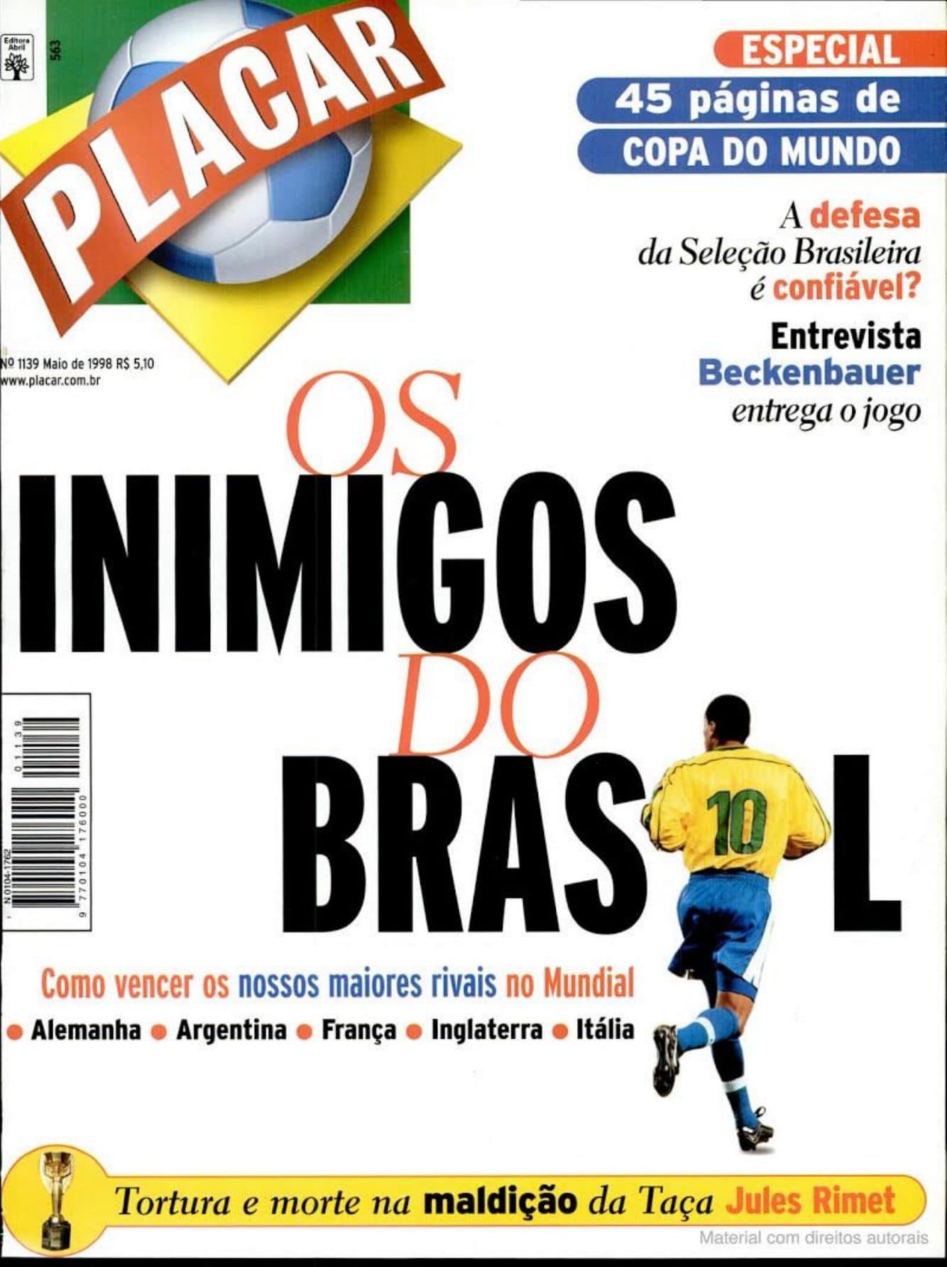 Capa da edição Nº 1139 da revista PLACAR