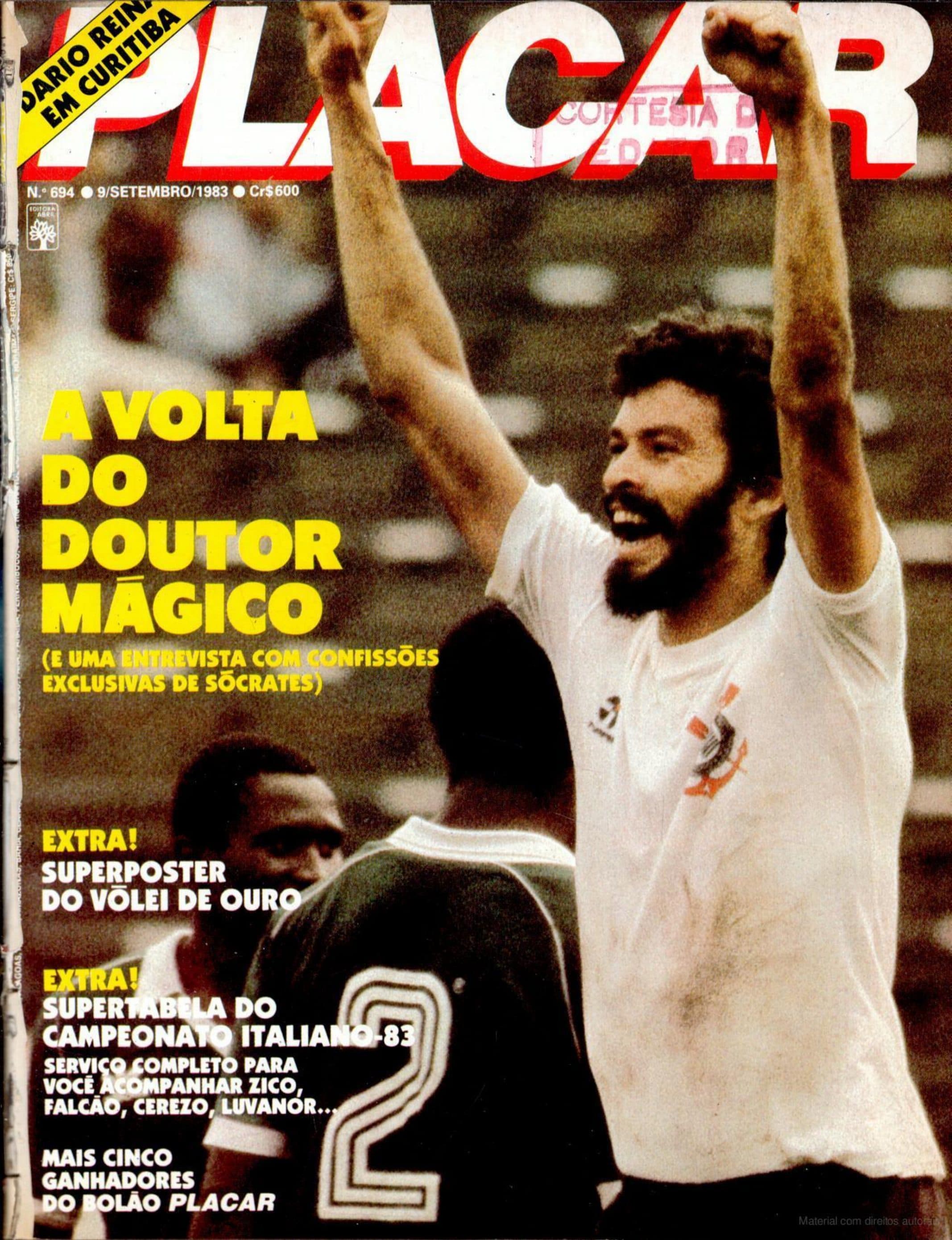 Capa da edição A Volta do Doutor Mágico da revista PLACAR