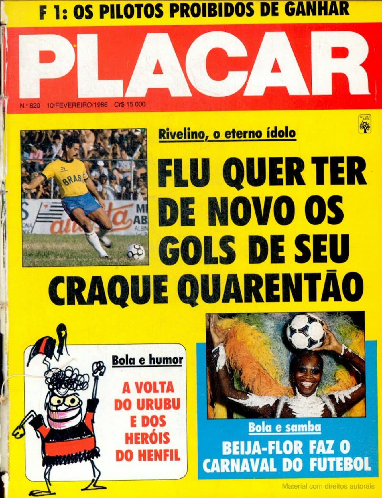 Capa da edição Rivelino, o eterno ídolo da revista PLACAR