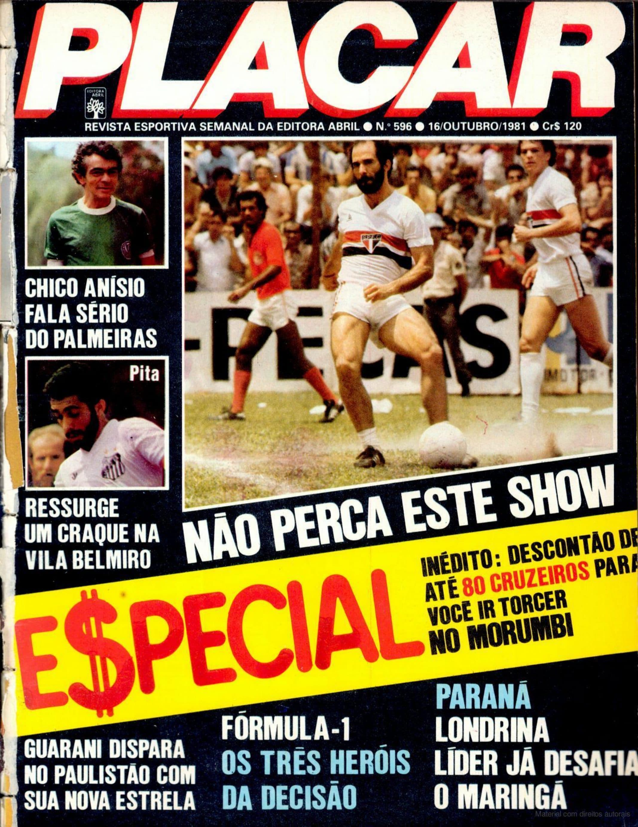 Capa da edição Chico Anísio fala sério do Palmeiras da revista PLACAR