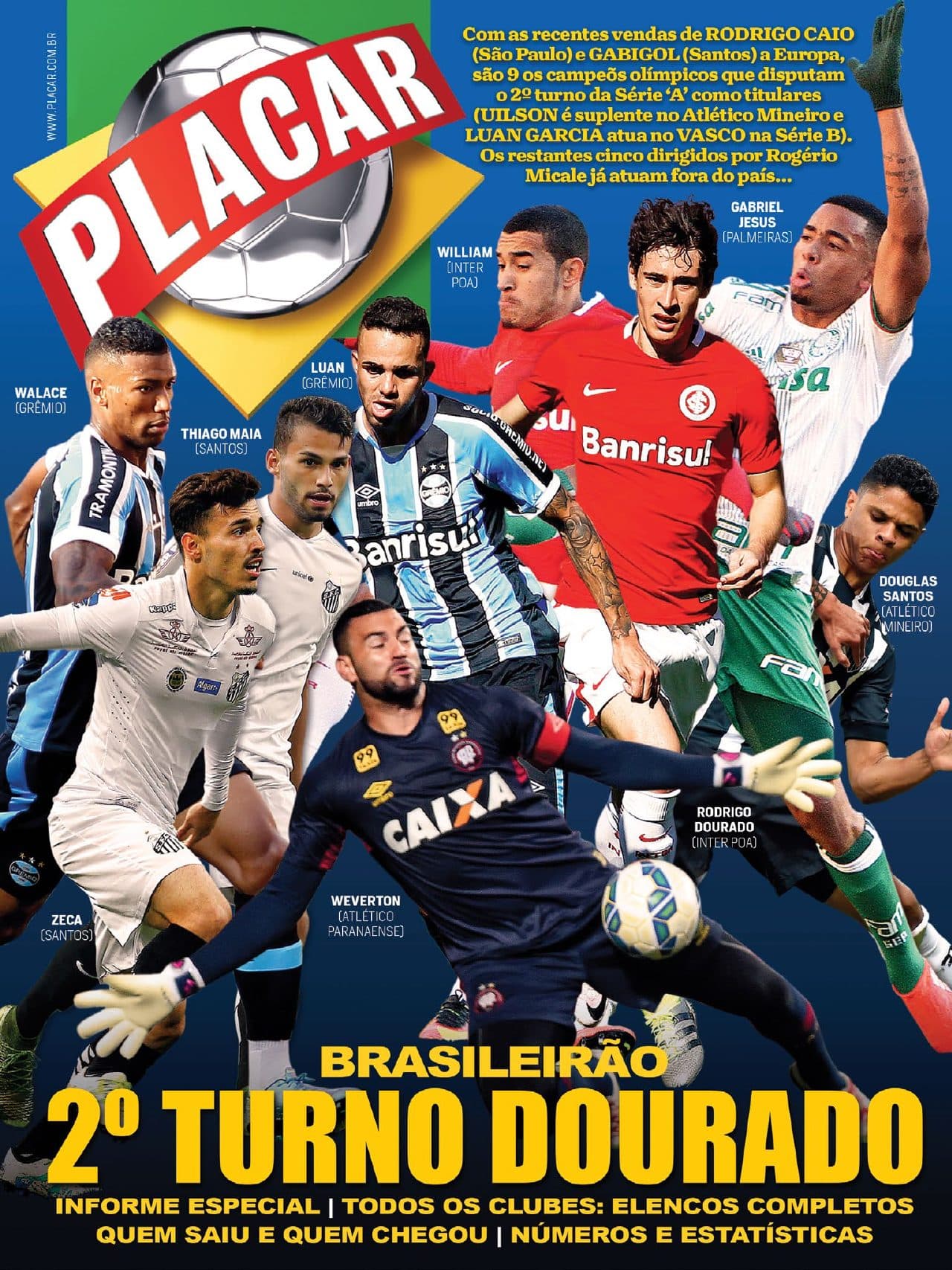 Capa da edição GUIA DO BRASILEIRÃO 2016 2° Turno da revista PLACAR