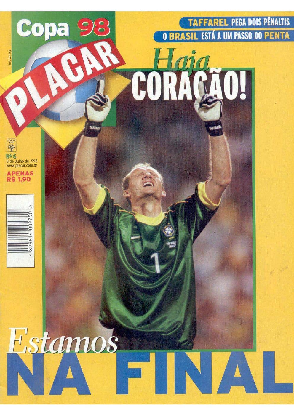 Capa da edição Copa 98 — Nº 6 da revista PLACAR