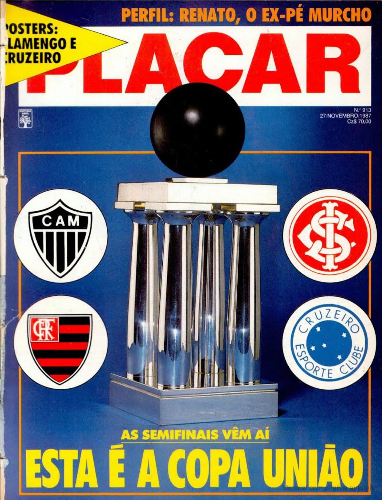 Capa da edição As semifinais vêm aí. Esta é a Copa União da revista PLACAR