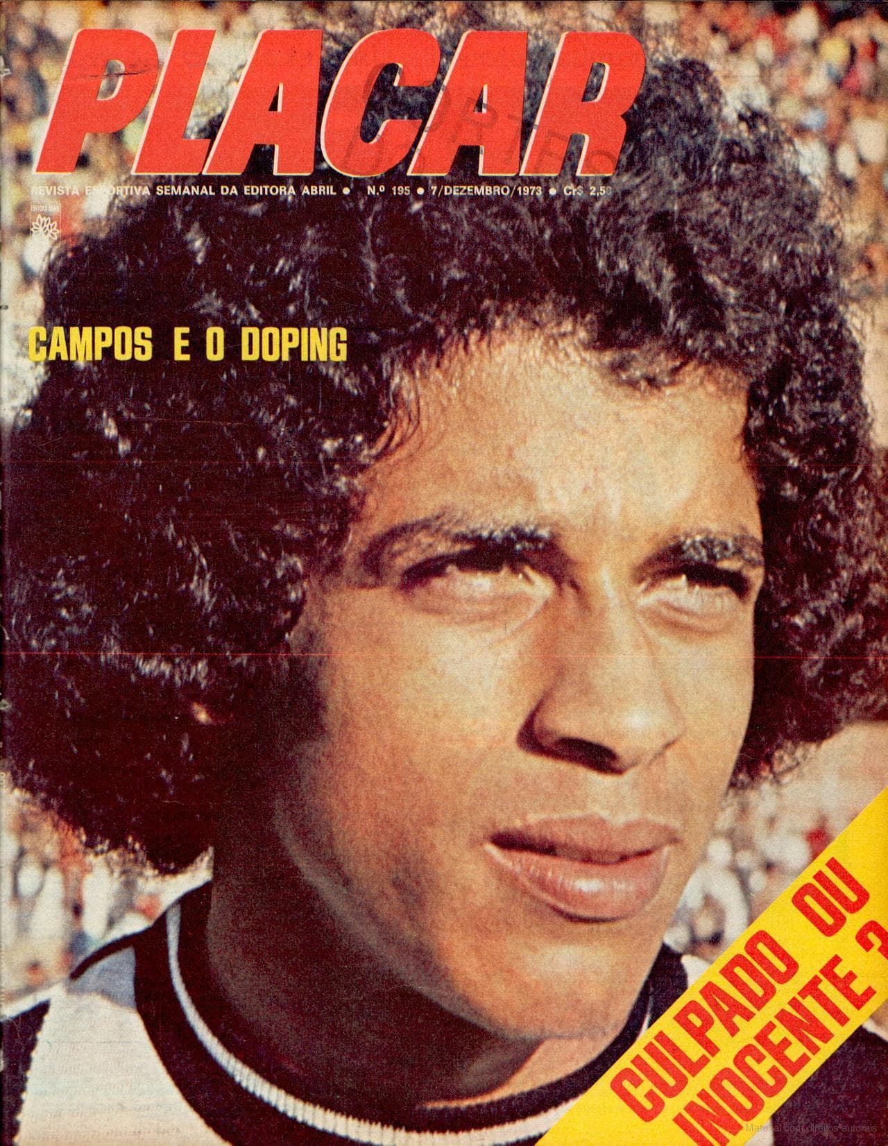 Capa da edição Campos e o Doping da revista PLACAR