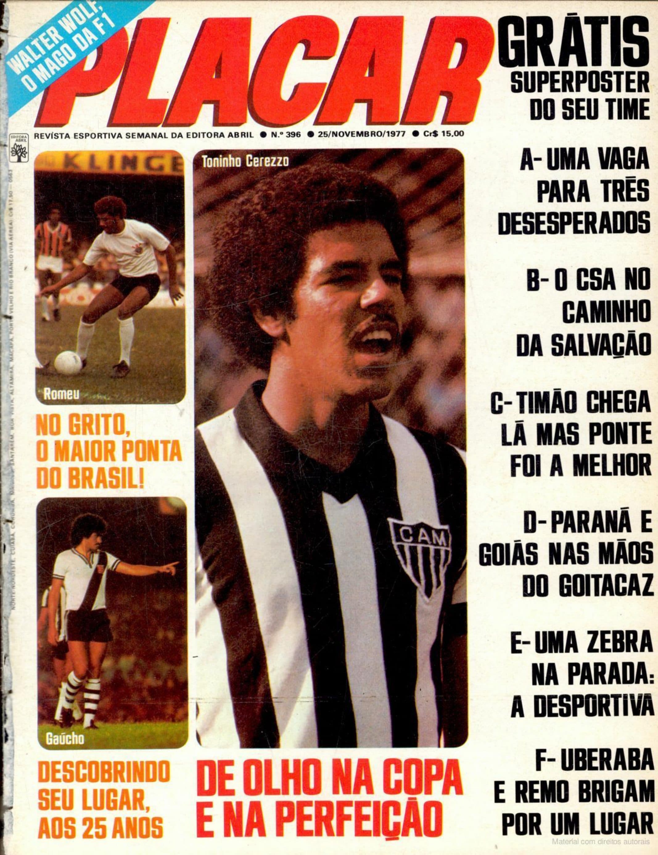 Capa da edição De olho na copa e na perfeição da revista PLACAR