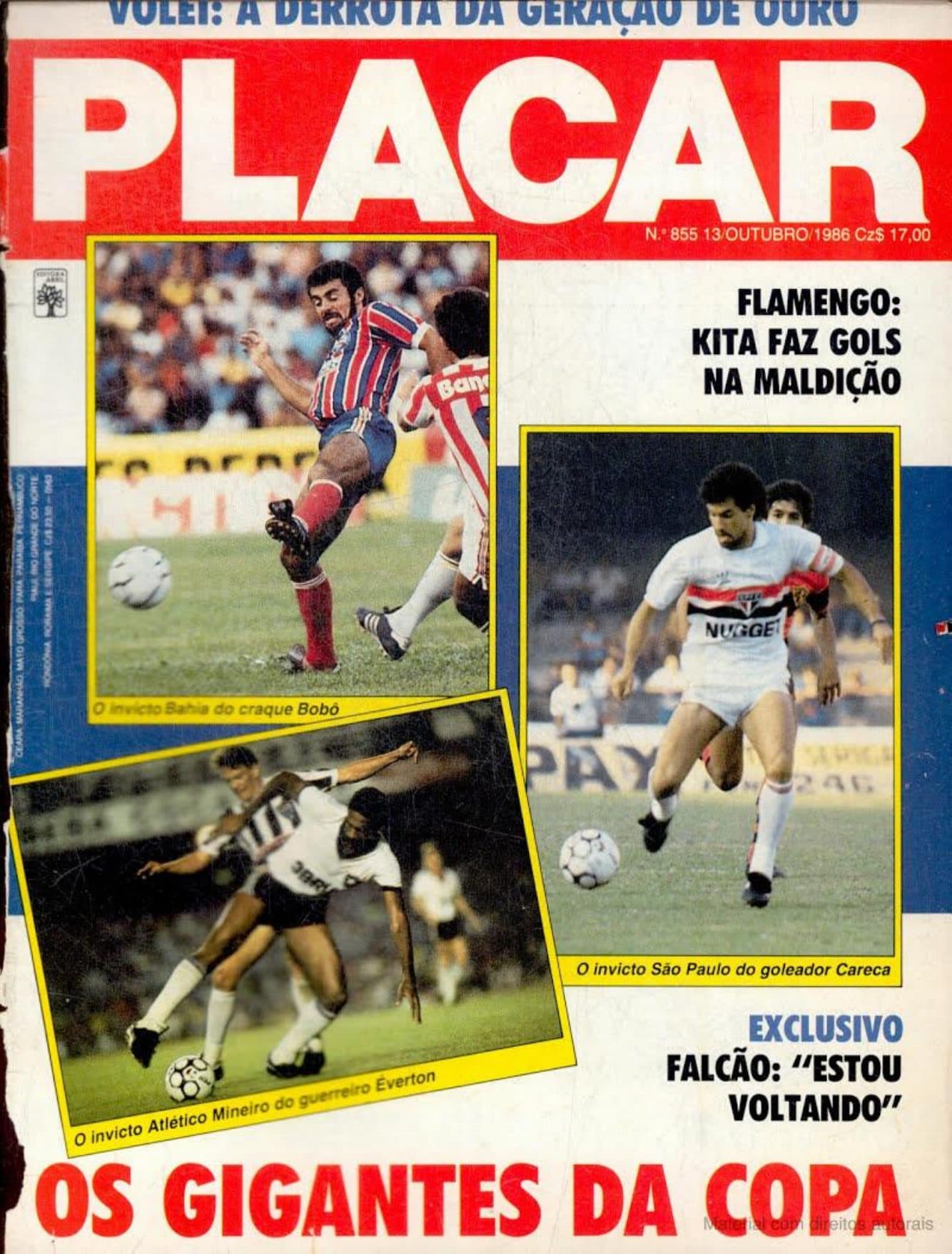 Capa da edição Os gigantes da copa da revista PLACAR