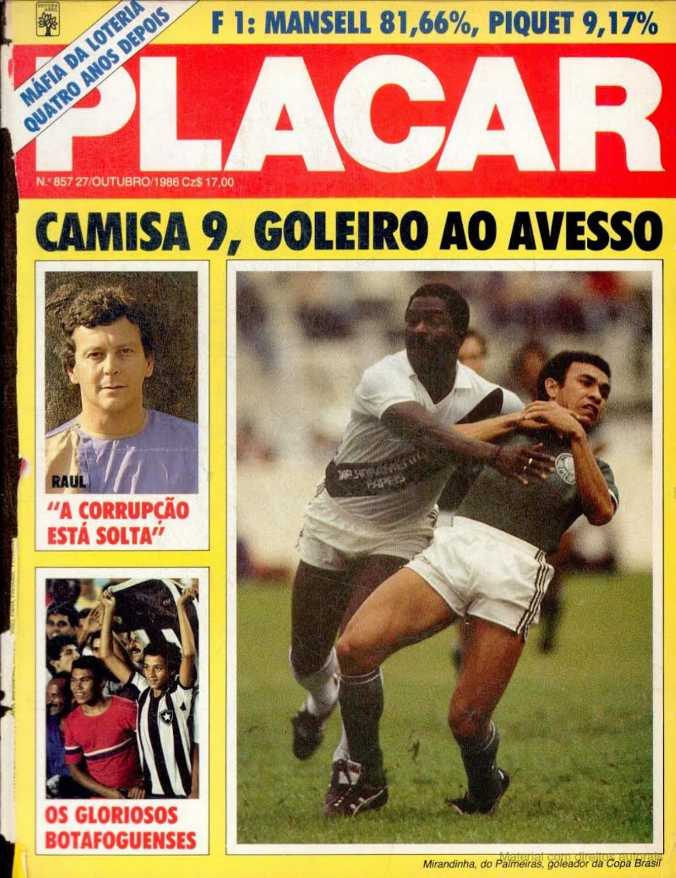 Capa da edição Camisa 9, goleiro ao avesso da revista PLACAR