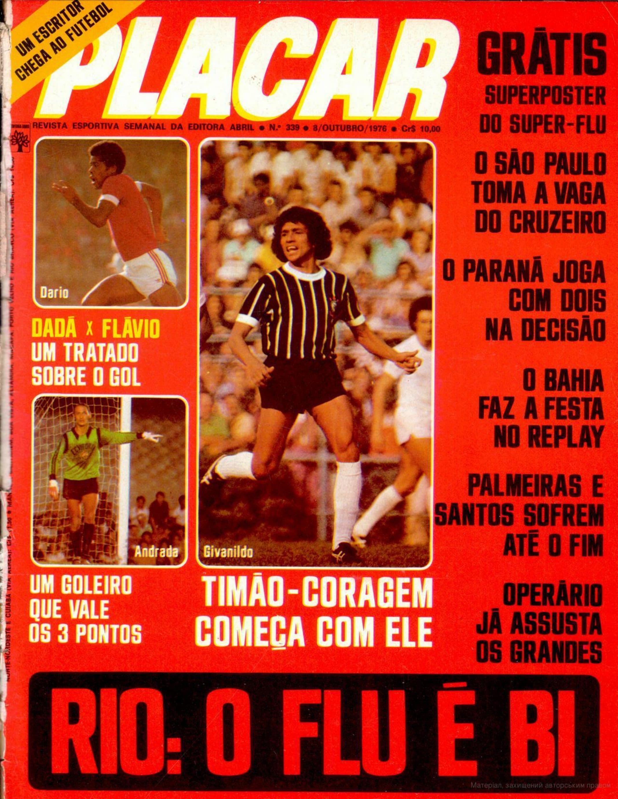 Capa da edição RIO: O FLU É BI da revista PLACAR