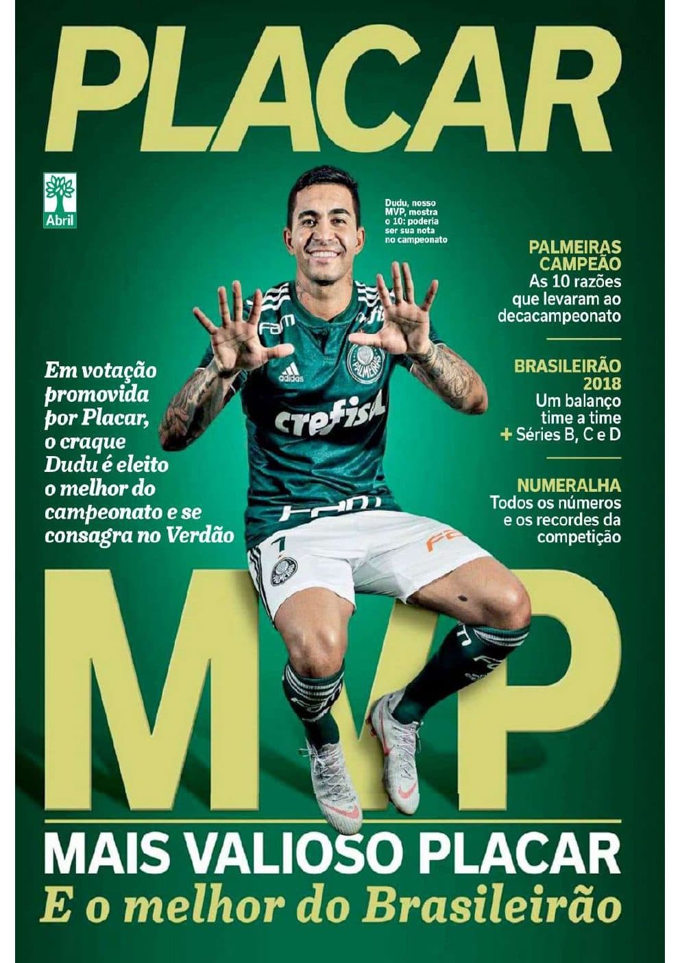 Capa da edição Palmeiras Campeão da revista PLACAR