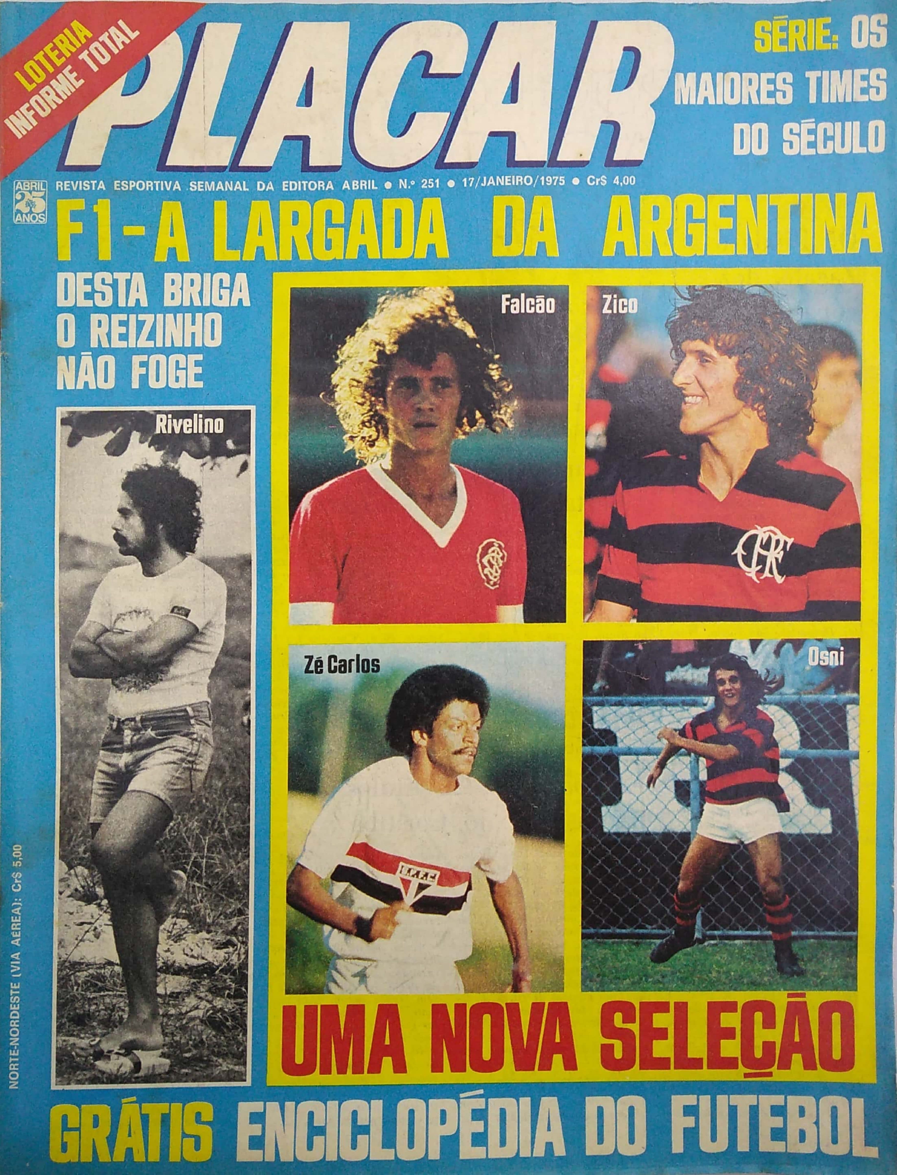 Capa da edição F1-A LARGADA DA ARGENTINA da revista PLACAR