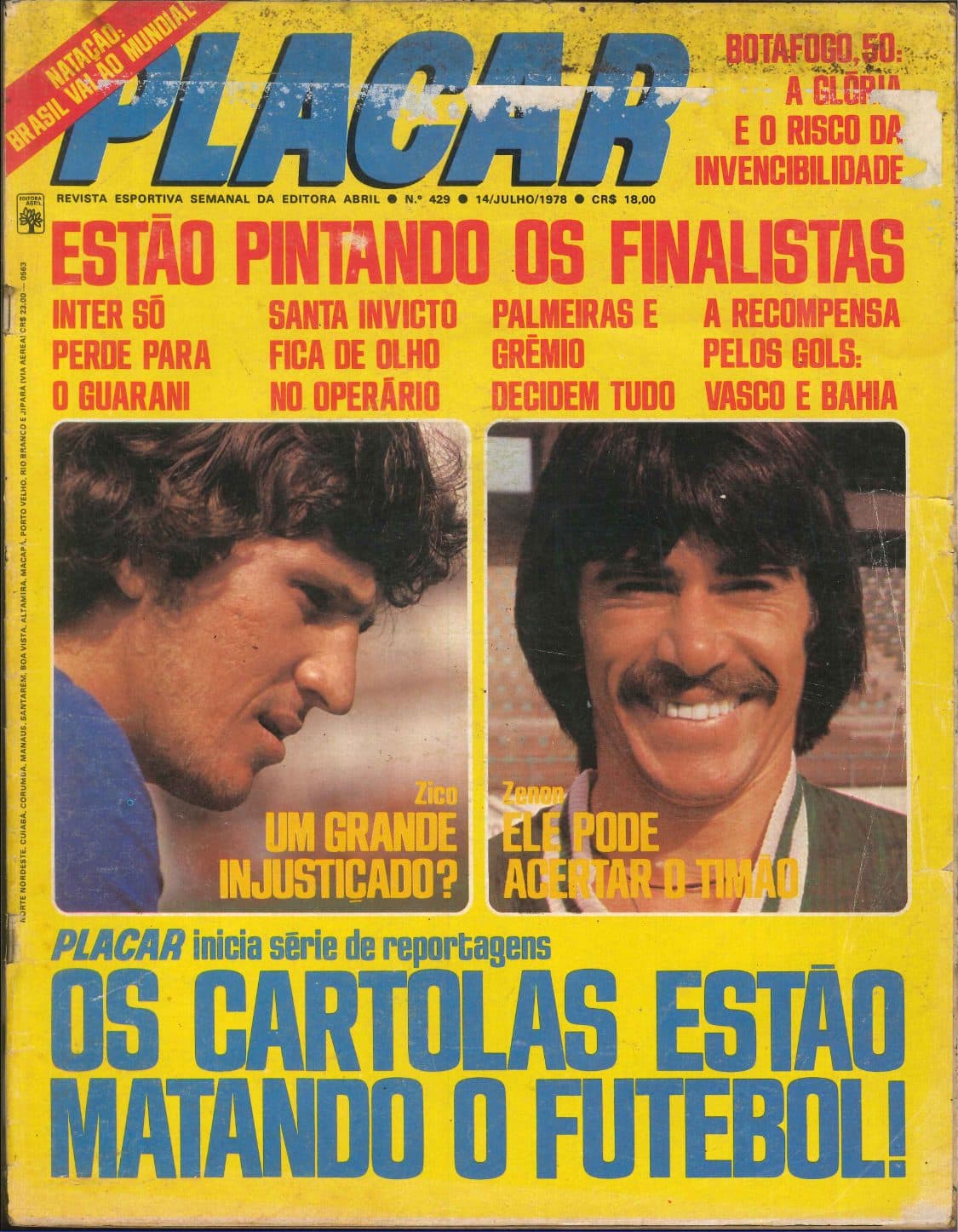 Capa da edição Estão Pintando os Finalistas da revista PLACAR