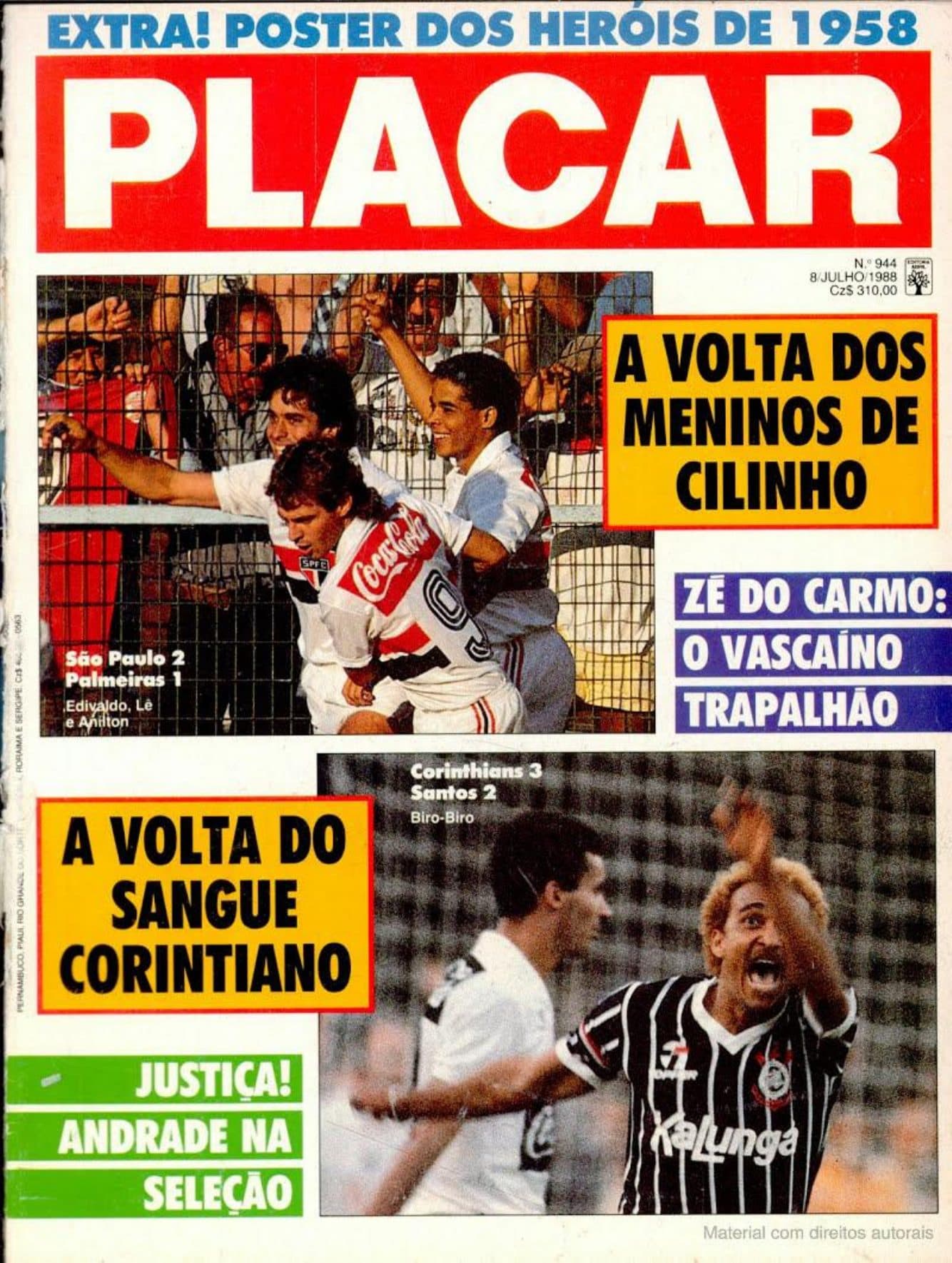 Capa da edição Nº 944 da revista PLACAR