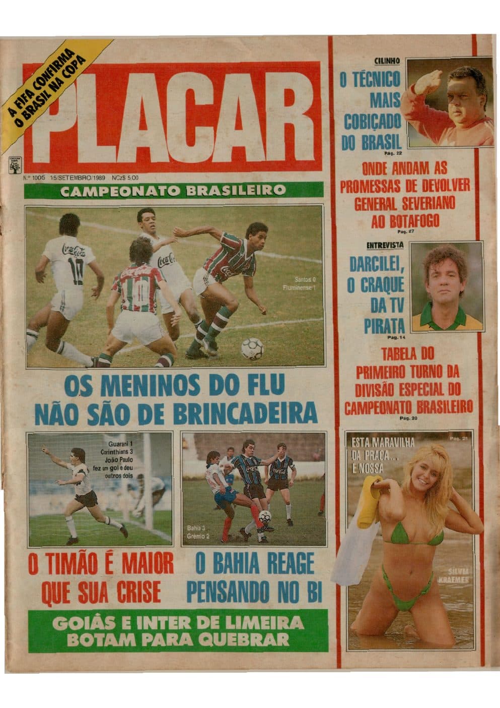 Capa da edição Nº 1005 da revista PLACAR