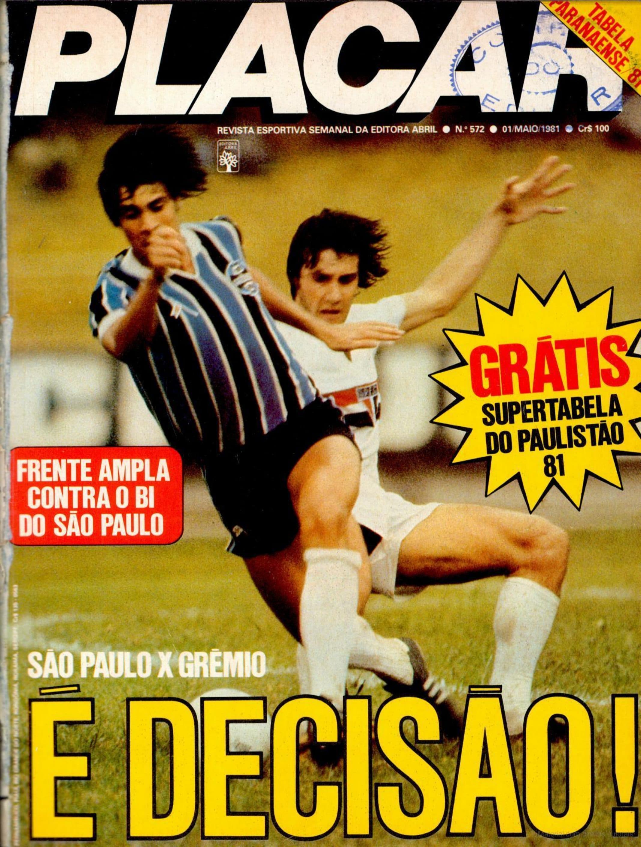Capa da edição São Paulo x Grêmio é decisão! da revista PLACAR