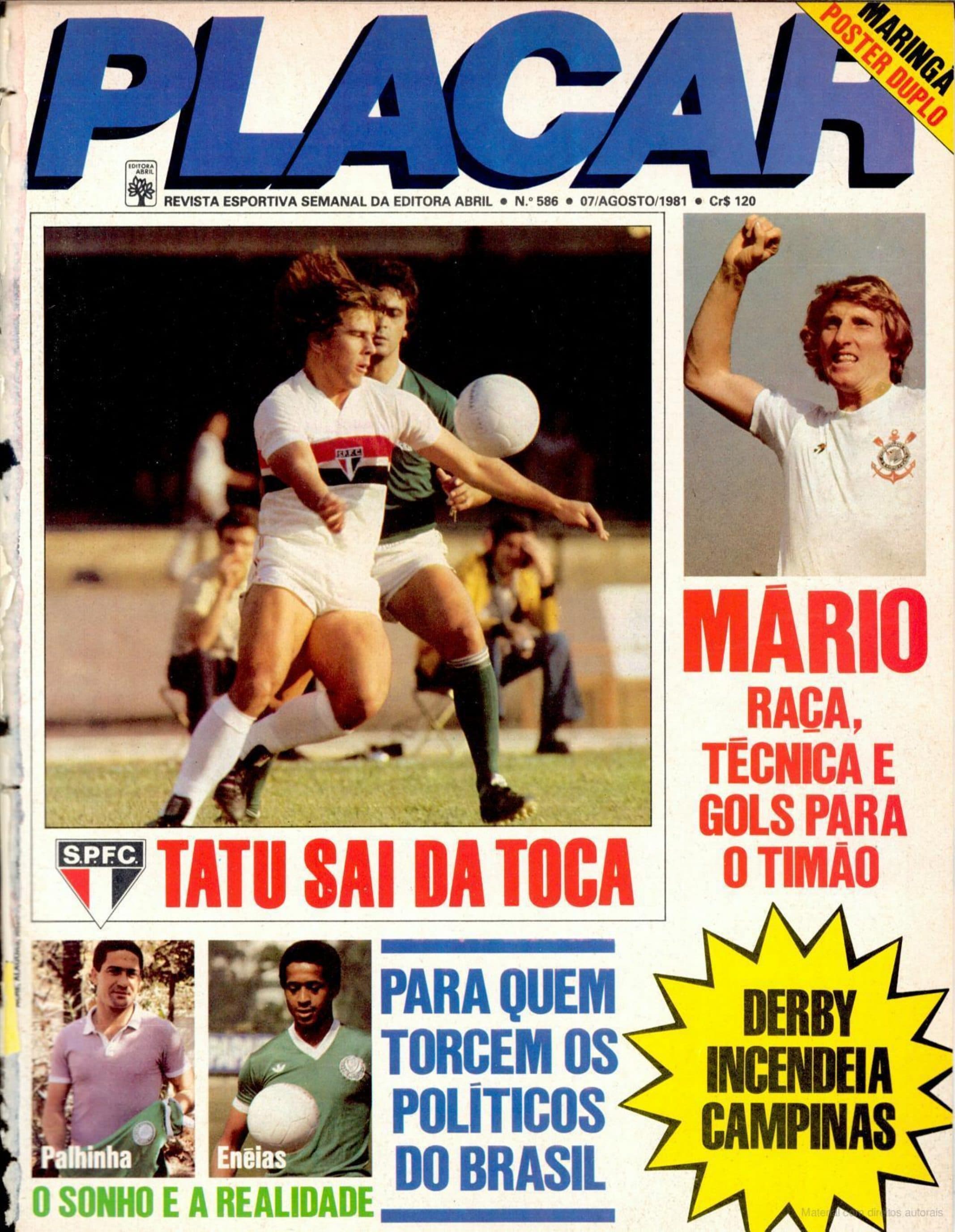 Capa da edição Tatu sai da toca da revista PLACAR