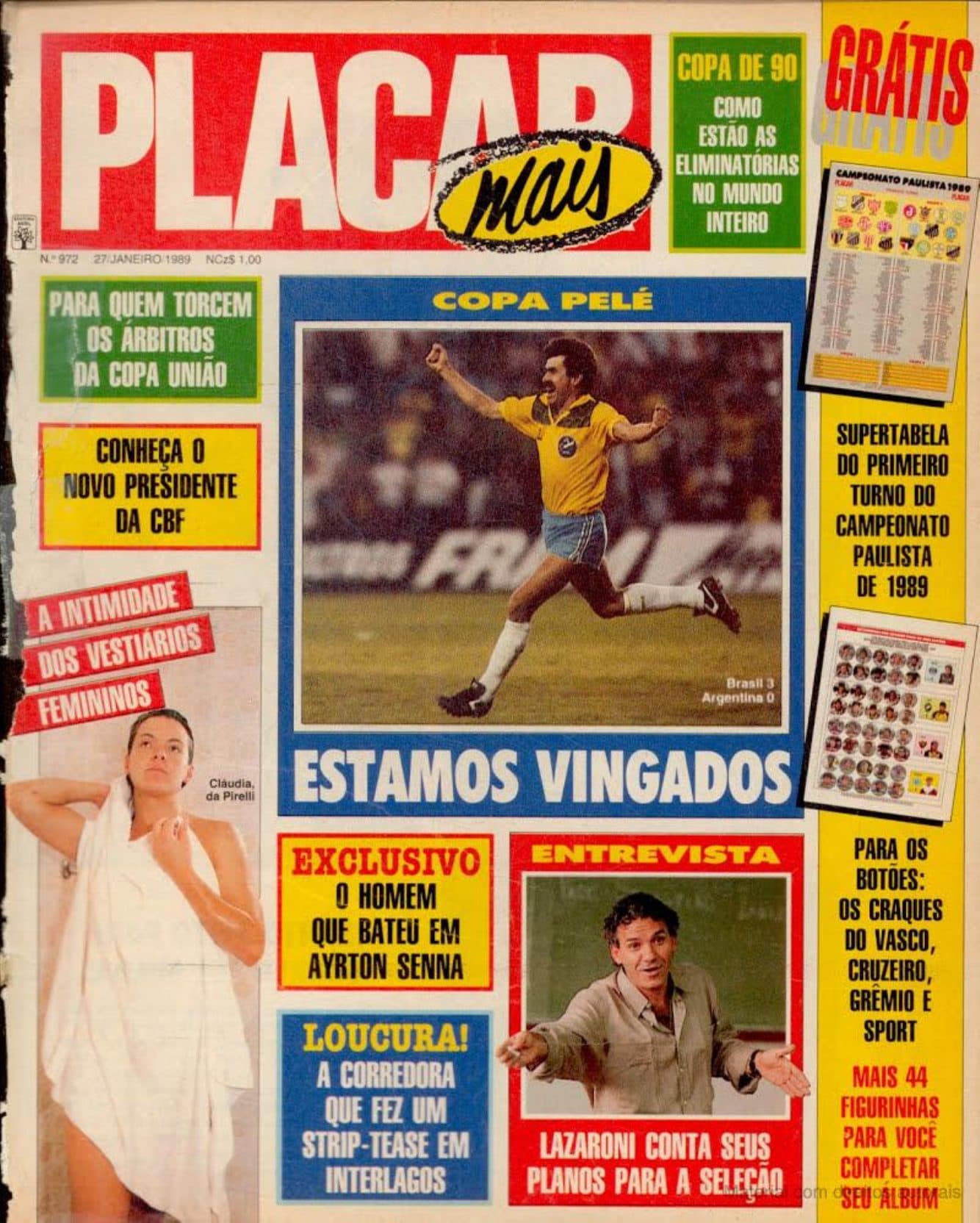 Capa da edição Nº 972 da revista PLACAR