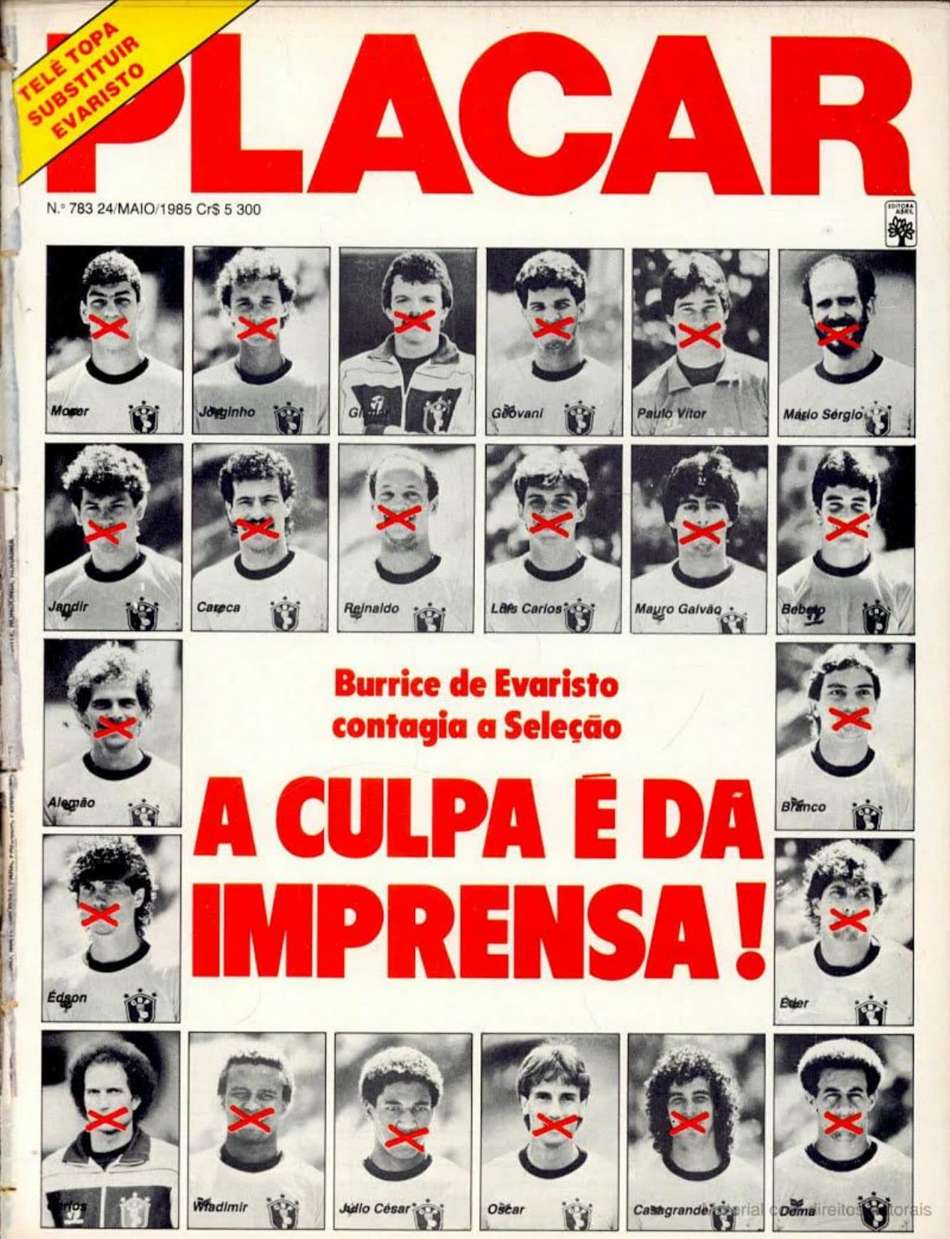 Capa da edição Nº 783 da revista PLACAR