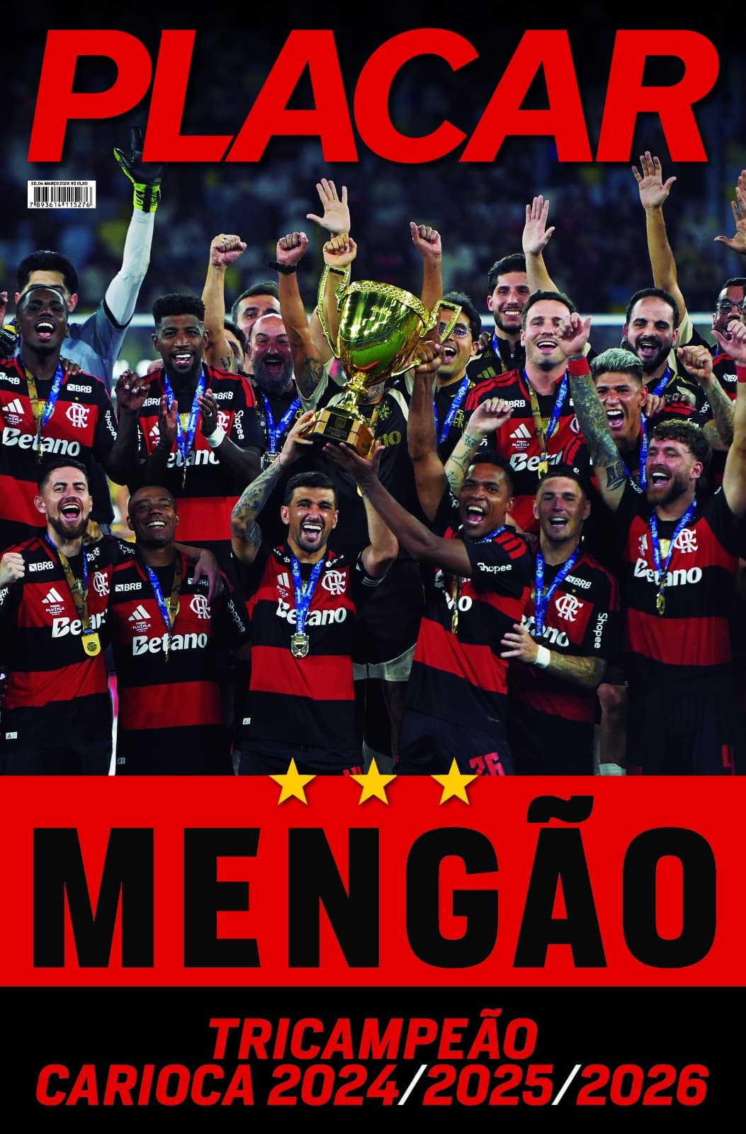 Pôster Flamengo Tricampeão Carioca 2026