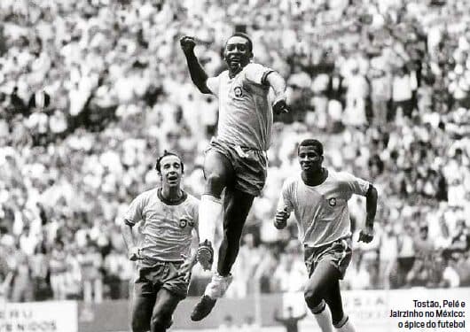 Pelé comemora gol contra a Tchecoslováquia na Copa de 70 - Orlando Abrunhosa/PLACAR
