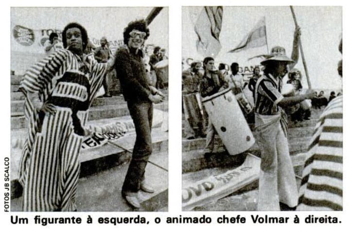 Voltar (à dir.) em um raro registro fotográfico - Reprodução/Placar