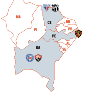 times do Nordeste, Brasileirão 2025 - PLACAR