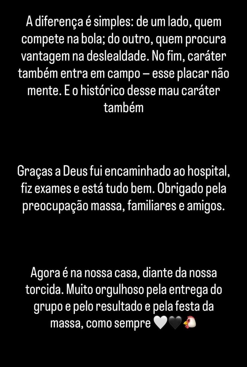 Mensagem de Ruan Tressoldi - Reprodução/@ruantressoldi