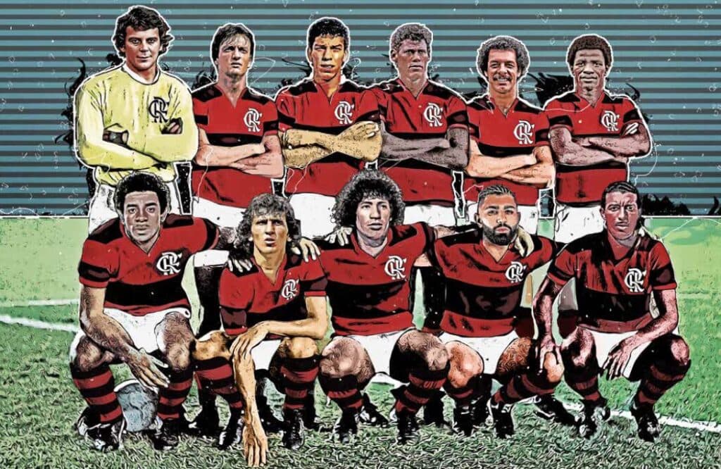 Meu Time dos Sonhos do Flamengo (2025): Raul, Leandro, Mozer, Aldair e Júnior; Adílio, Andrade e Zico; Nunes, Gabigol e Zizinho
