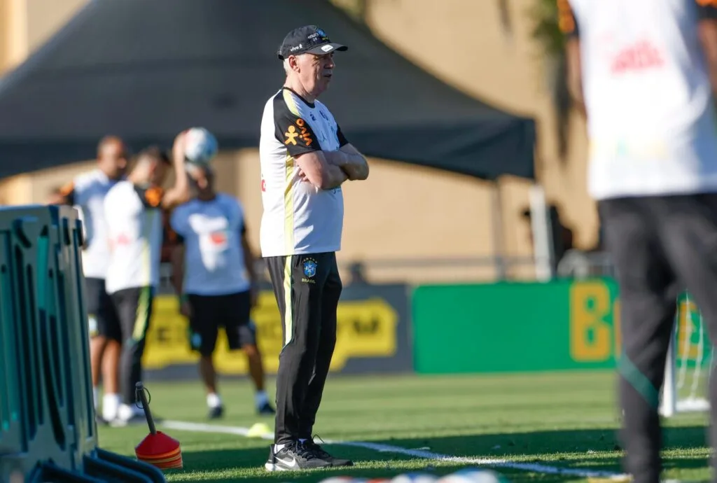 Ancelotti acompanha treino da seleção na Data Fifa em Orlando, nos EUA - Rafael Ribeiro/CBF