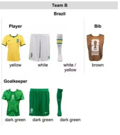 Goleiros usarão uniforme verde contra a Escócia - Reprodução/@ge