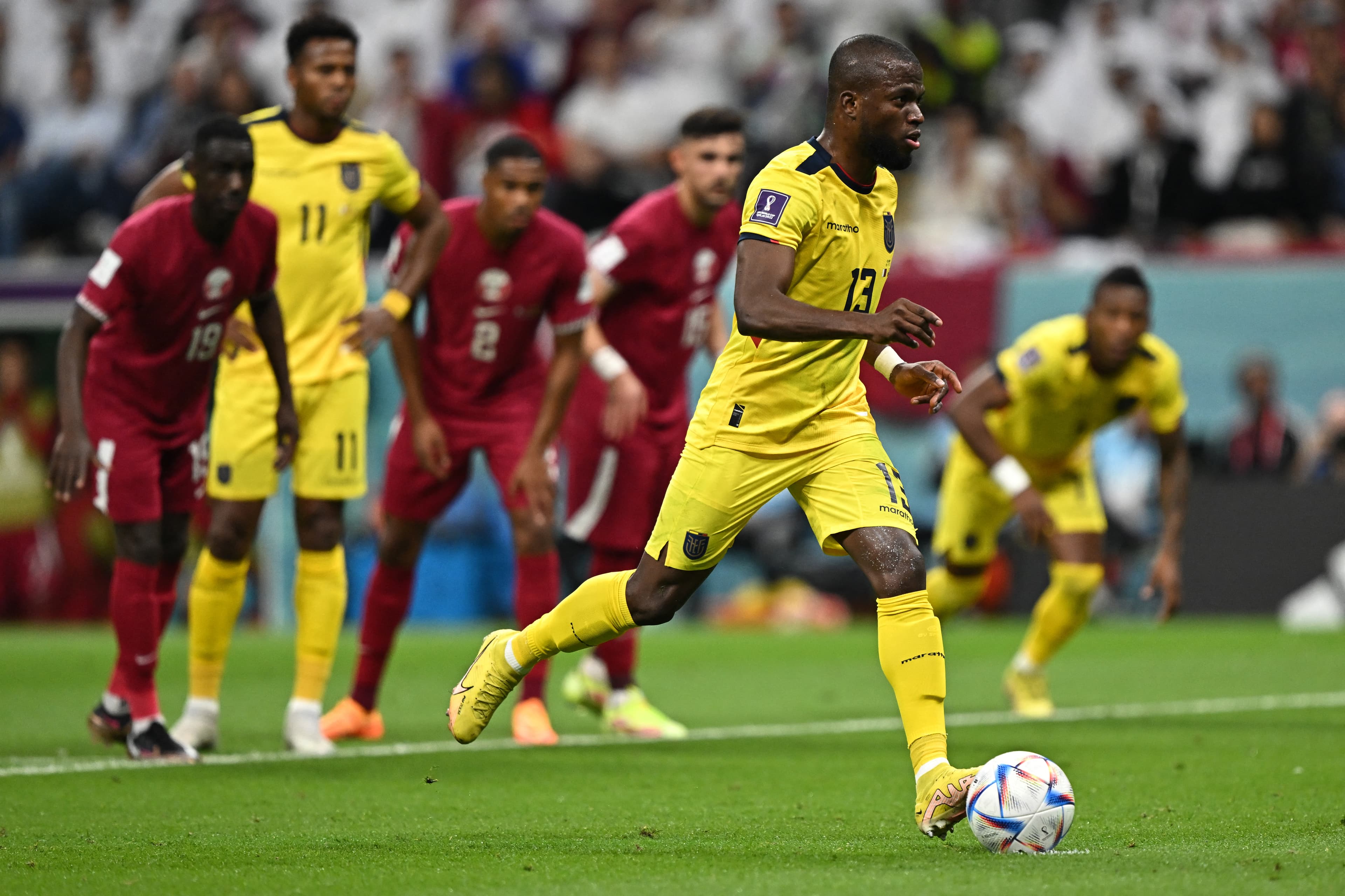 Enner Valencia em ação pelo Equador - MANAN VATSYAYANA