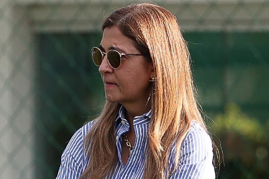 Leila falou na chegada à Buenos Aires - Cesar Greco/Palmeiras