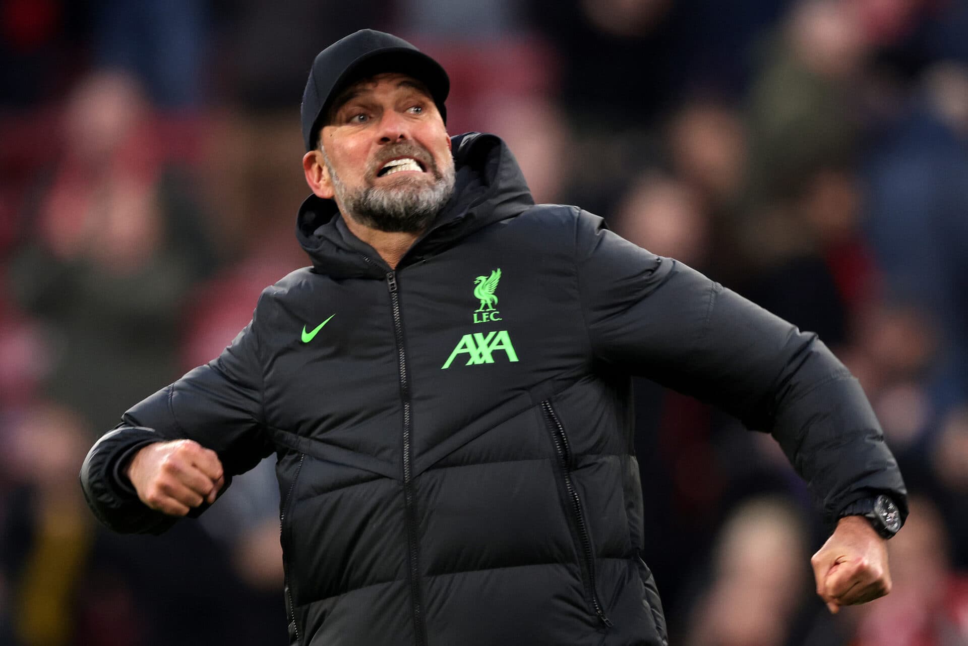 Jürgen Klopp comemora gol do Liverpool na Premier League - Ian Hodgson/AFP