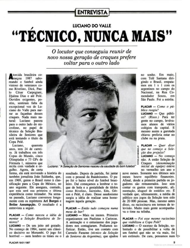 Entrevista com Luciano do Valle sobre Copa Pelé
