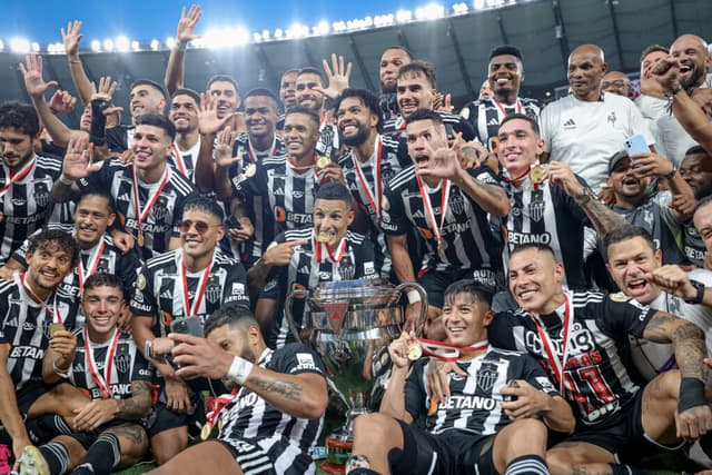 Jogadores do Galo celebram o título do Campeonato Mineiro de 2024 - Pedro Souza / Atlético