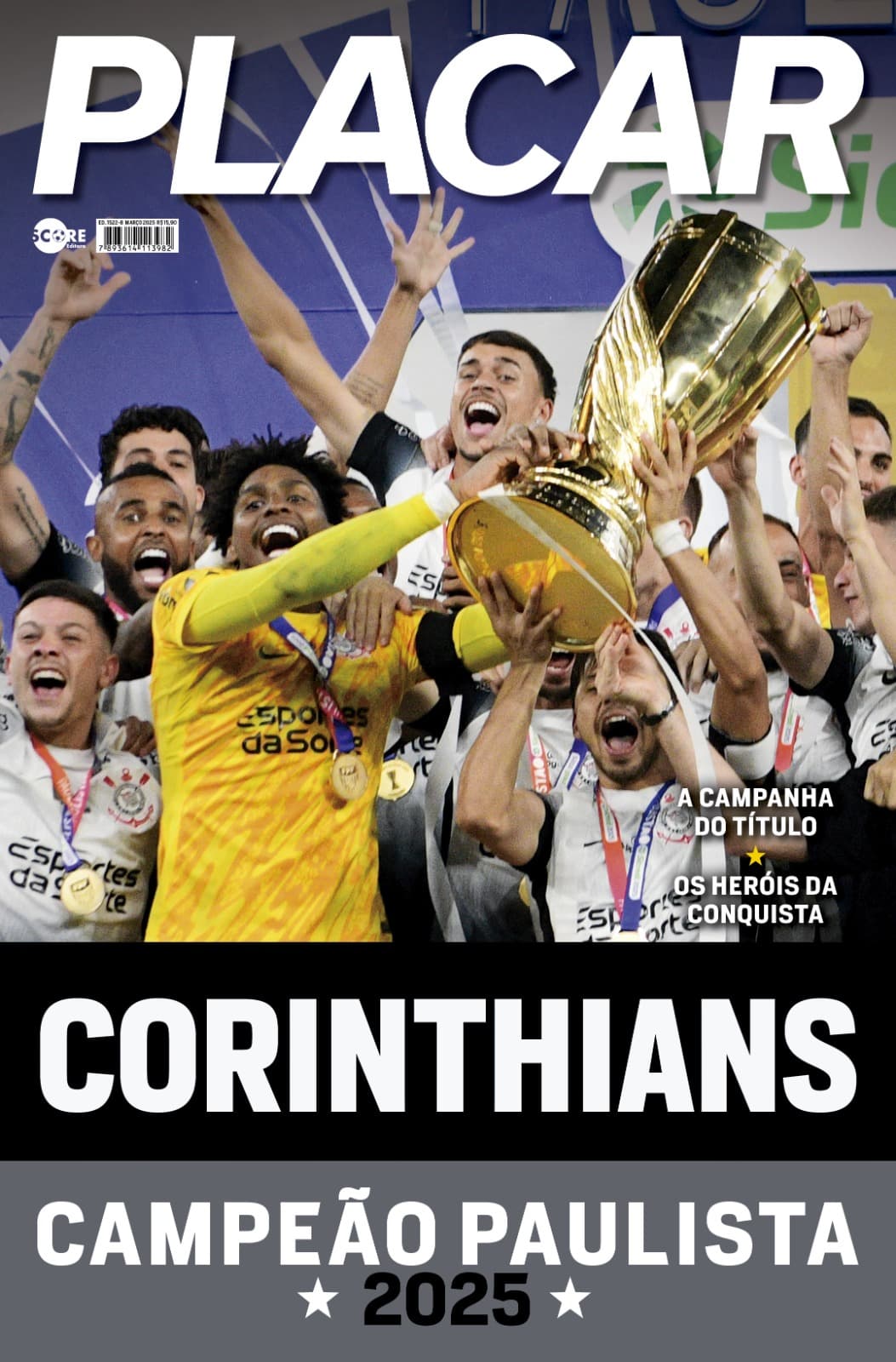 pôster Corinthians campeão Paulistão 2025 - PLACAR