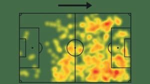 Mapa de calor de Gonzalo Plata no Campeonato Carioca de 2025 - Sofascore